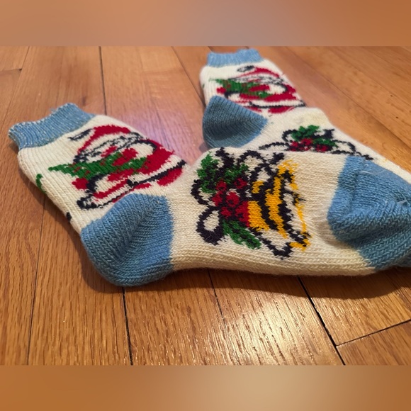 100% Sheep's Wool handmade wool warm Snowman socks - Picture 10 of 16